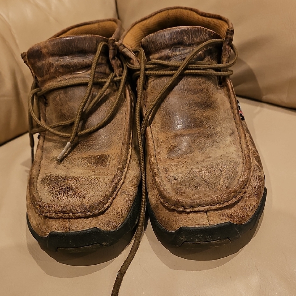 Justin Boots Distressed Brown Leather Men's Boots